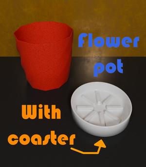 Flower Pot with coaster