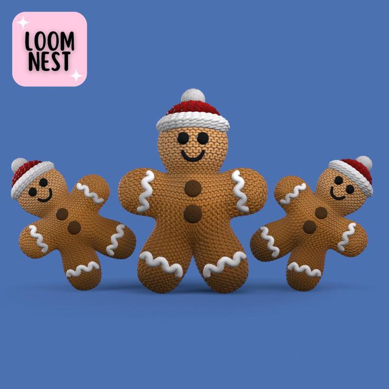 Gingerbread Man Knitted - Crochet - Christmas Decoration - 3D Print Model