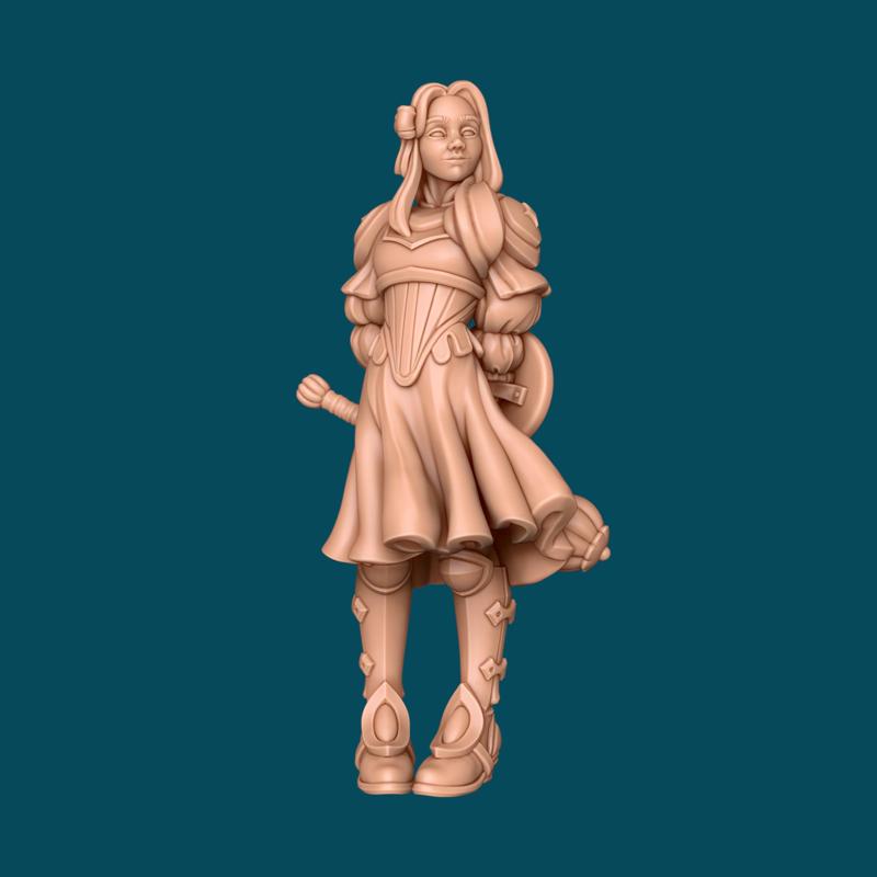 Abby, a peace cleric - dnd miniature [presupported]