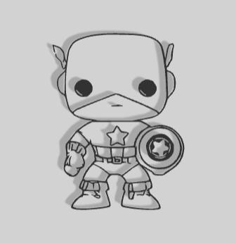 Captain America Miniature-2D ART