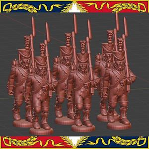 28mm Napoleonic French Line Infantry Elites  high uniform shako cords 1808-12