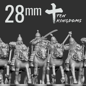28mm Mongol Armoured Handweapon Shield Horse