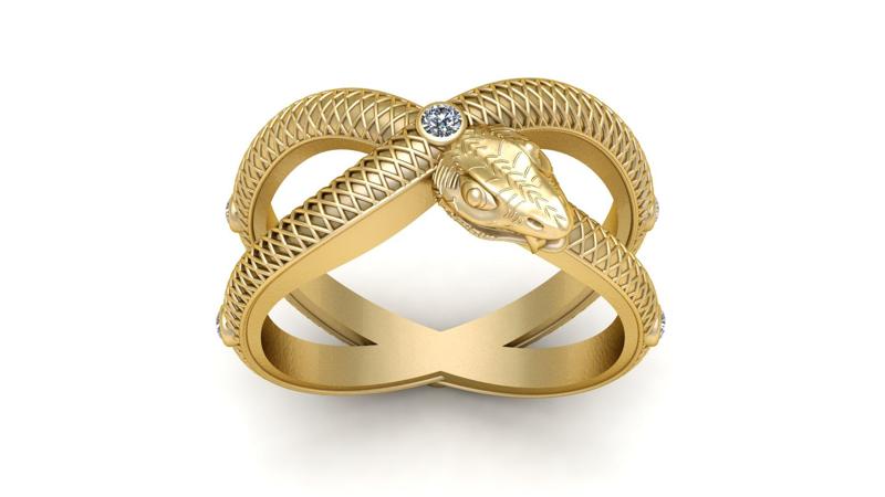 Hip Hop Anaconda Snake ring 3d Printable Model