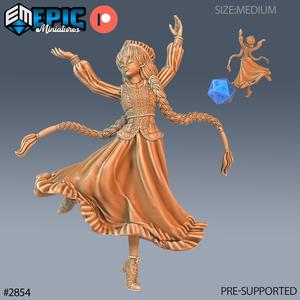 Norse Bard Girl Dancing ‧ DnD Miniature ‧ Tabletop Miniatures ‧ Gaming Monster ‧ 3D Model ‧ RPG ‧ DnDminis ‧ STL FILE