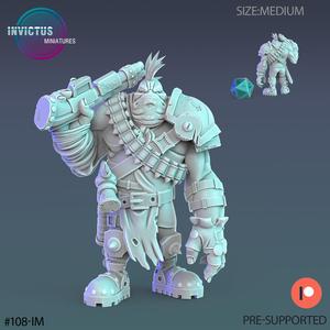 Alien Station Guard ‧ Sci-Fi Miniature ‧ Wargame Miniatures ‧ Tabletop 3D Model ‧ RPG Miniature ‧ Cyberpunk Construct ‧ Steampunk War Machine ‧ STL FILE