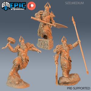 Viking Einherjar Set ‧ DnD Miniature ‧ Tabletop Miniatures ‧ Gaming Monster ‧ 3D Model ‧ RPG ‧ DnDminis ‧ STL FILE