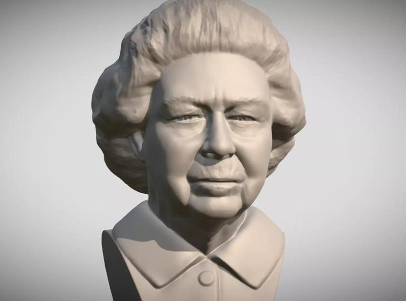 Queen Elizabeth bust