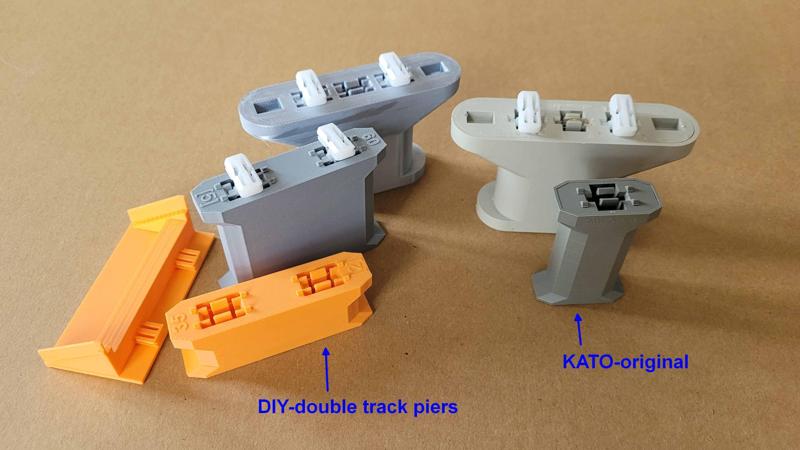 DIY-Viaduct for KATO-Unitrack, Double-Piers, n-scale