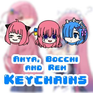 Anime Keychains Pack (Anya Bocchi Rem)