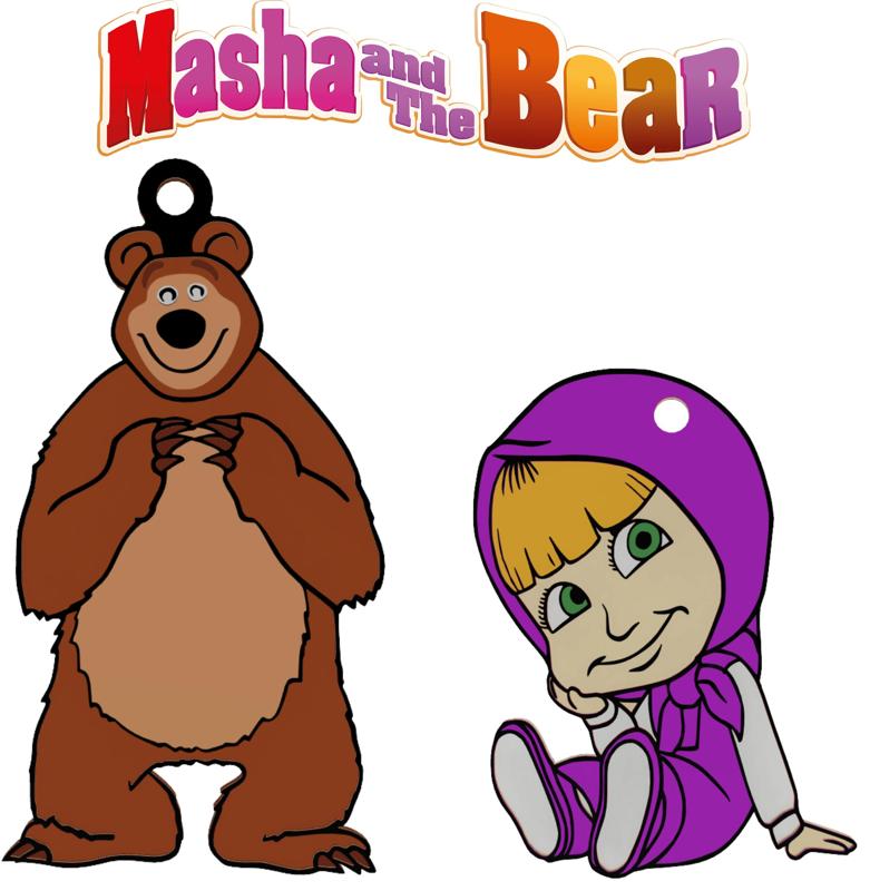 Masha and the Bear Keychain - Masha and the Bear Keychain