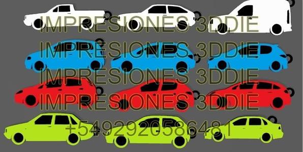 PACK 12 CAR KEY RINGS NUMBER 2