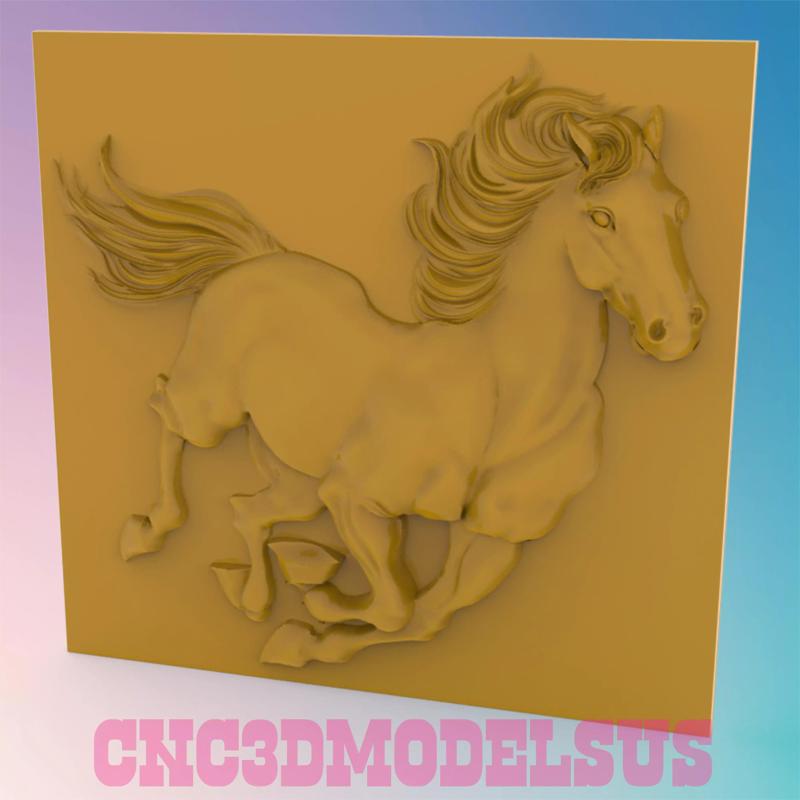 Running horse 3D MODEL STL FILE FOR CNC ROUTER LASER