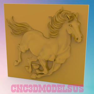 Running horse 3D MODEL STL FILE FOR CNC ROUTER LASER