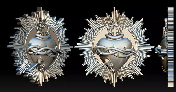 Sacred Heart of Jesus 2 3D Printed Model