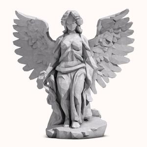 Angel Statue Low Poly 1