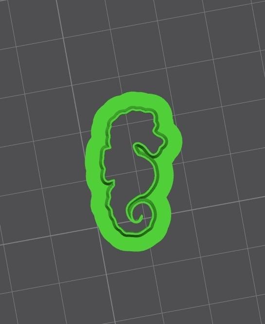 Pack Cutter polymer clay / Seahorse shaped cookies