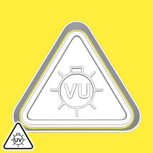 Warning sign cookie cutters - uv light radiation