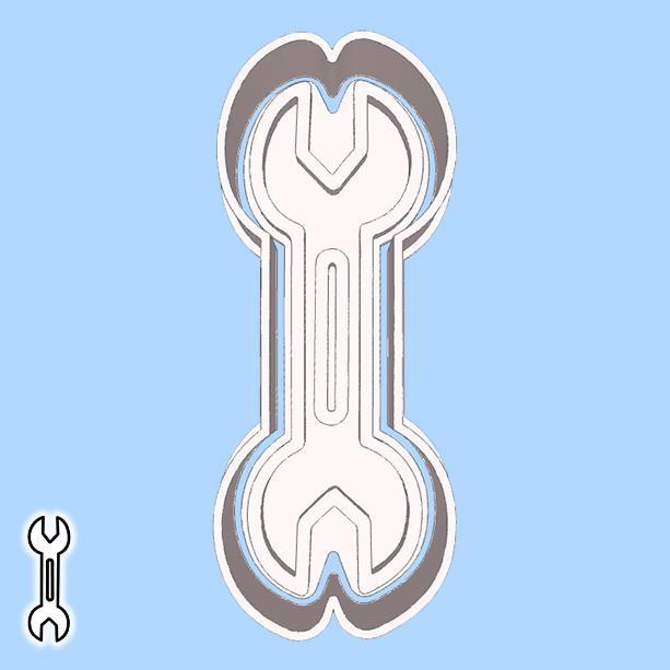 Tools cookie cutters - wrench (style 6)