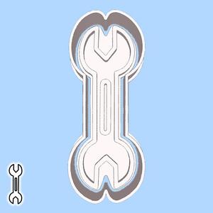 Tools cookie cutters - wrench (style 6)