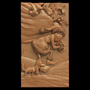 3D Model STL File for CNC Router Laser & 3D Printer 3966 Santa Claus, Holidays 114