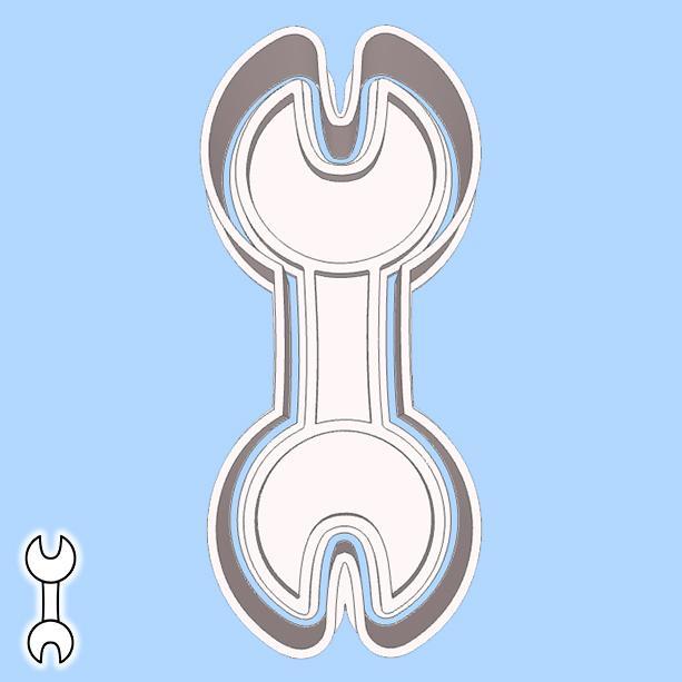 Tools cookie cutters - wrench (style 4)