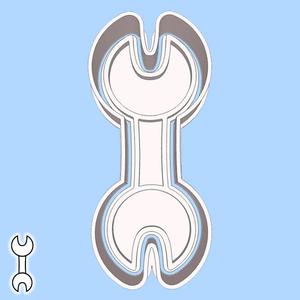 Tools cookie cutters - wrench (style 4)