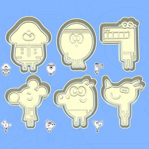 Hey Duggee cookie cutters - Squirrel Club set / bundle - 6 pieces