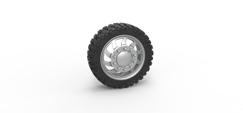 Diecast Front semi wheel for pickup Version 17 Scale 1:25