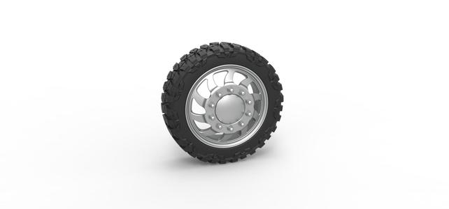 Diecast Front semi wheel for pickup Version 17 Scale 1:25