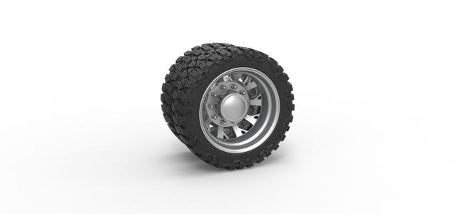 Diecast Rear semi wheel for pickup Version 9 Scale 1:25