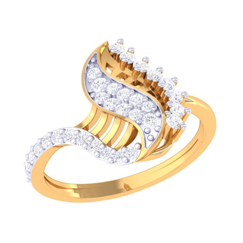 Printable 3D jewelry model of Lady diamond ring