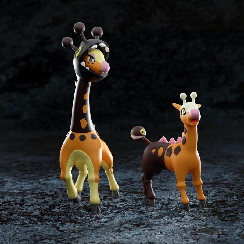 Pokemons - Farigiraf and Girafarig.