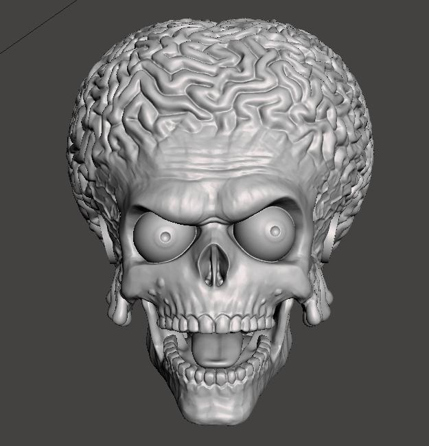 Mars Attack alien head