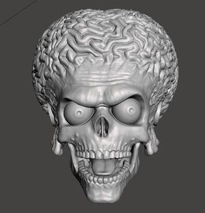 Mars Attack alien head