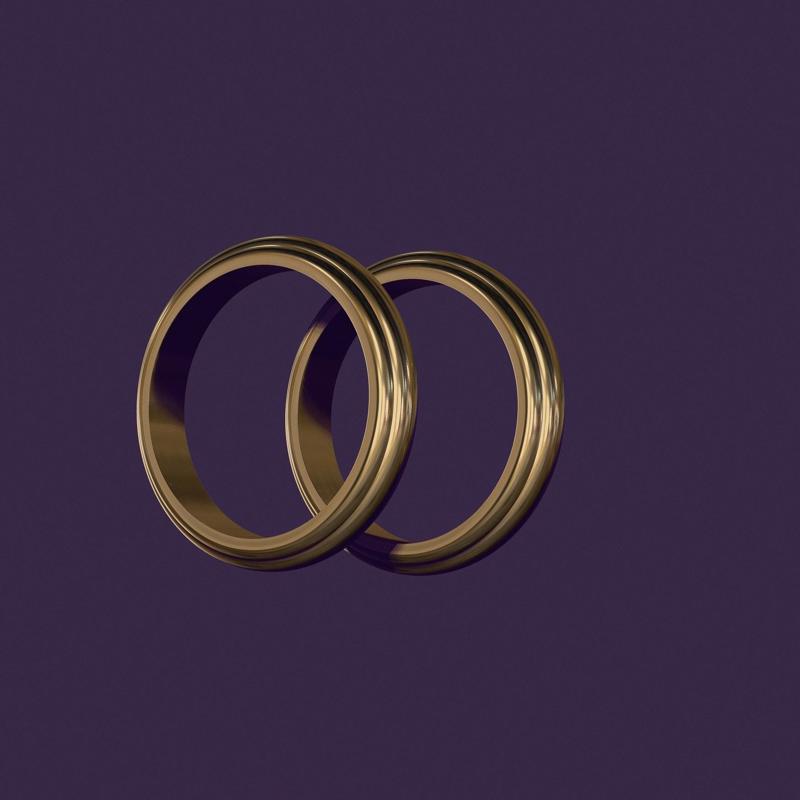 Wedding rings for casting