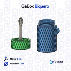 Biquero container with removable spoon