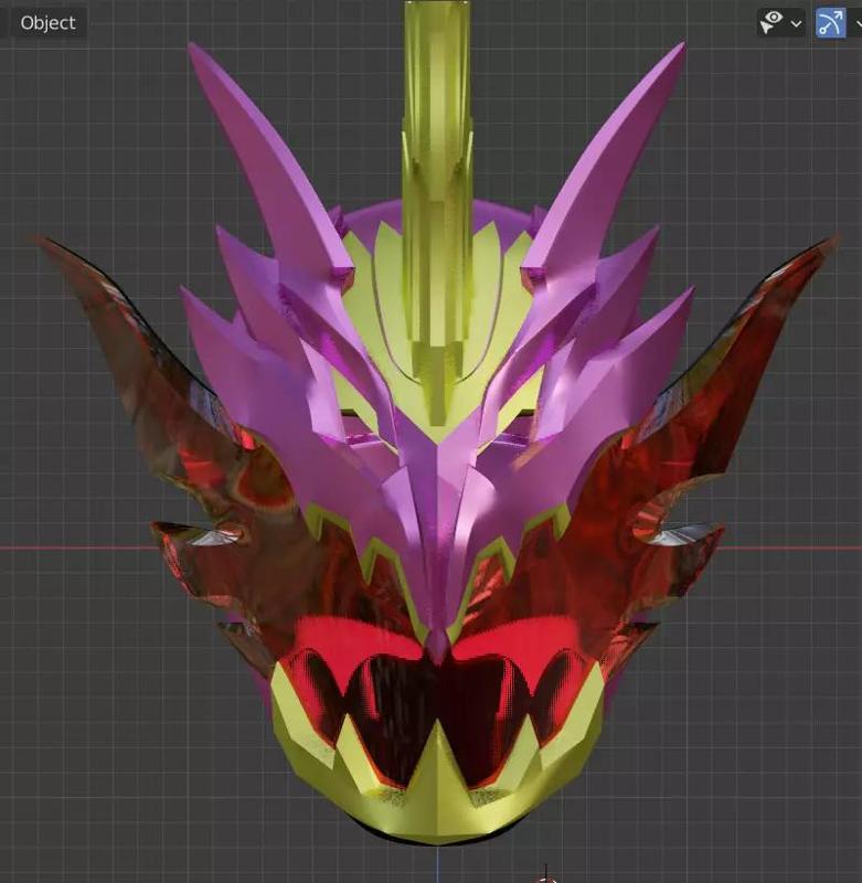 Kamen rider Calibur Jaou Dragon 3D printable cosplay Helmet