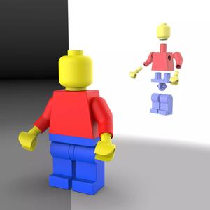 Classic LegoMan Mini Figure - Style 3D Printable Model