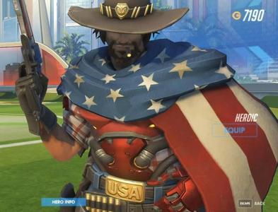 McCree USA Belt Buckle Overwatch