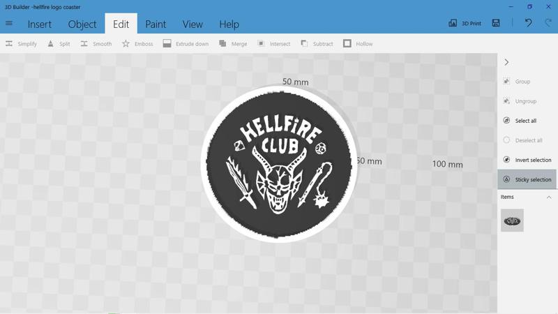 hellfire logo coaster