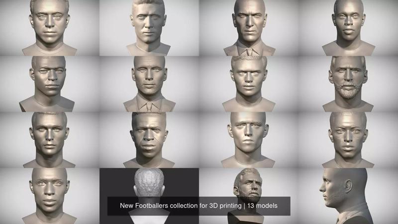 New Footballers collection for 3D printing