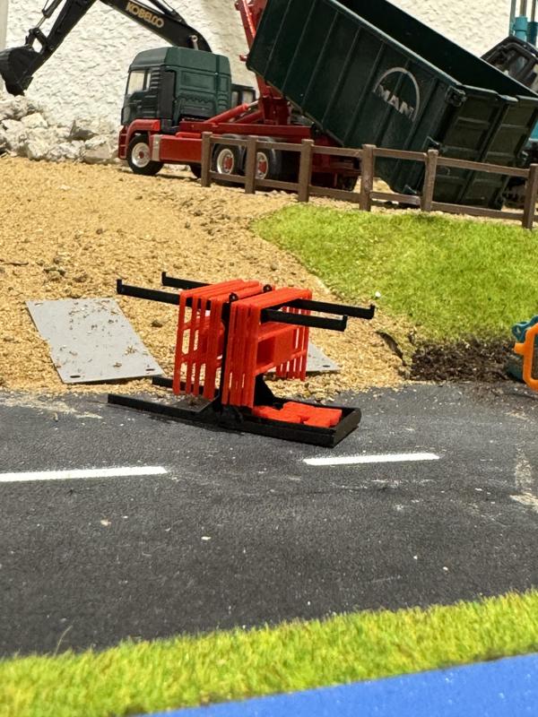 support barriere chantier 1/50
