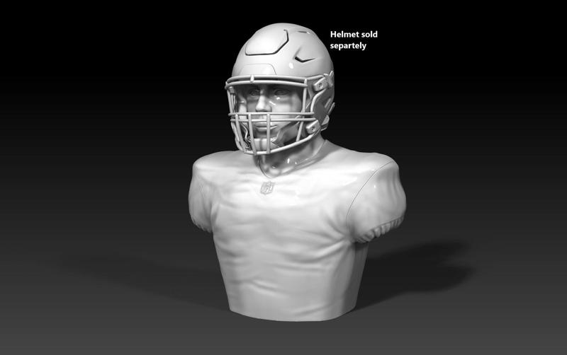 Long NFL Football Helmet Stand with Face