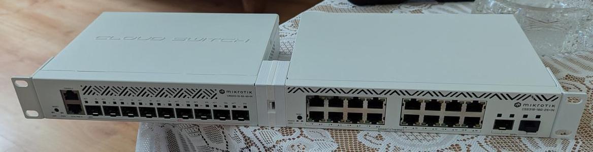 Mikrotik CRS310 and/or CSS318 1U rack mount side by side
