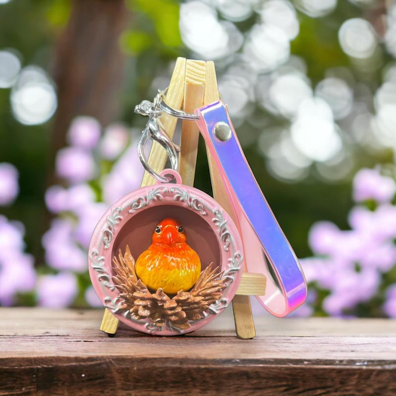 Lovebird Parrot key ring ornament