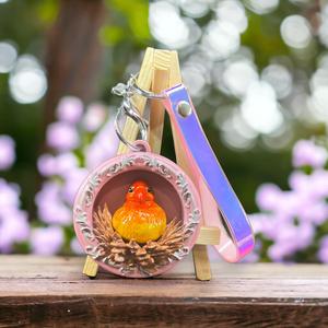 Lovebird Parrot key ring ornament