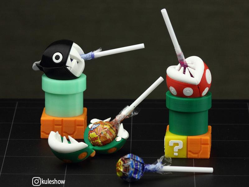 Chupa Chups Holder Piranha Plant and Chain Chomps 🪴⛓️