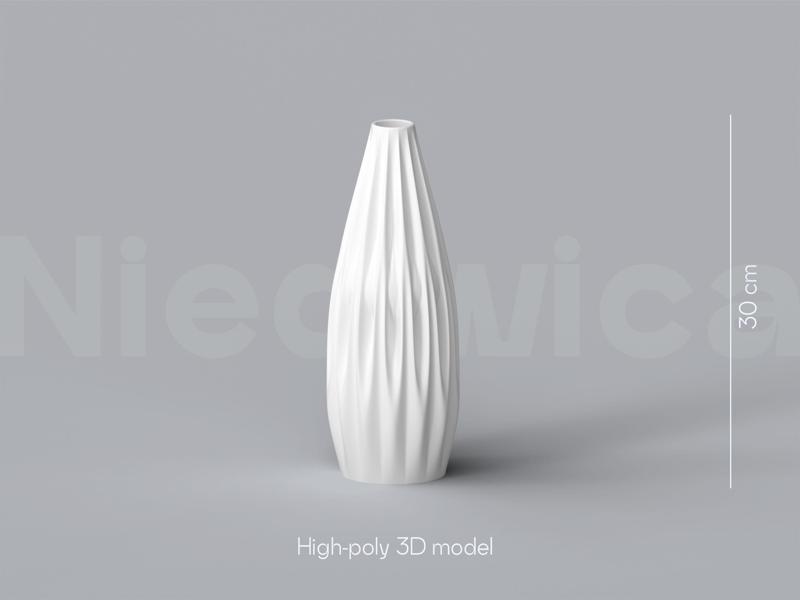Niedwica Vase C_2 | 3D printing vase | 3D model | STL files | Home decor | 3D vases | Modern vases | Floor vase | 3D printing | vase mode | STL
