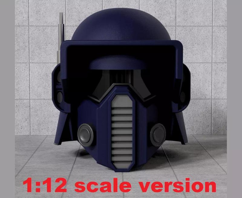 Custom Imperial Storm Commando Officer helmet for twelth scale