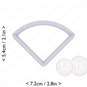 Slice (1∕4) of Pie Cookie Cutter 1.75in / 4.4cm